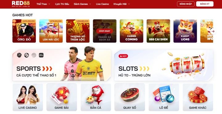 Hệ sinh thái game đa dạng chỉ có tại Red88